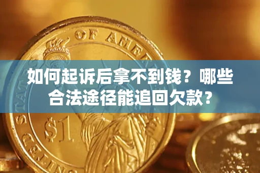 武汉如何起诉后拿不到钱？哪些合法途径能追回欠款？