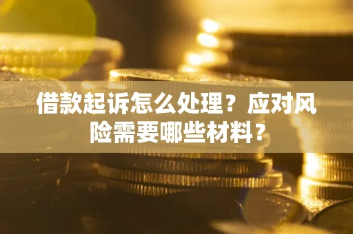 武汉借款起诉怎么处理？应对风险需要哪些材料？
