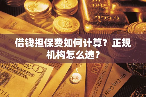武汉借钱担保费如何计算？正规机构怎么选？