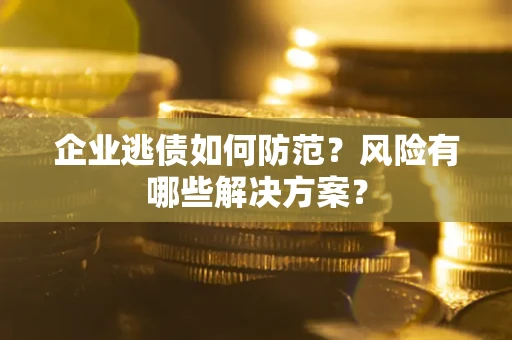 武汉企业逃债如何防范？风险有哪些解决方案？