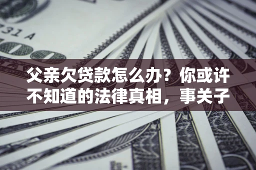 武汉父亲欠贷款怎么办？你或许不知道的法律真相，事关子女未来