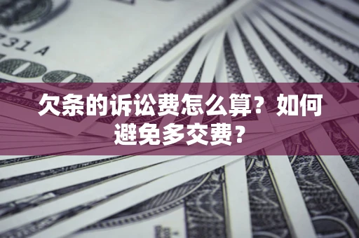 武汉欠条的诉讼费怎么算？如何避免多交费？