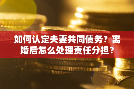 武汉如何认定夫妻共同债务？离婚后怎么处理责任分担？