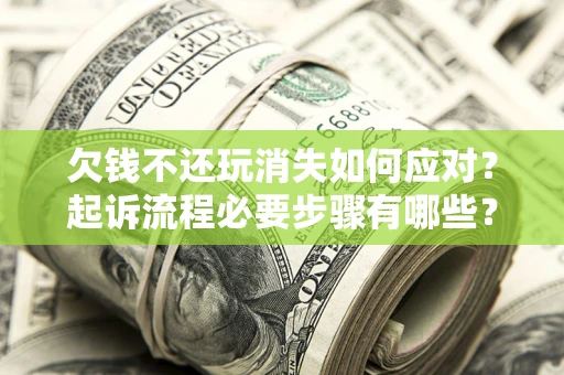 武汉欠钱不还玩消失如何应对？起诉流程必要步骤有哪些？